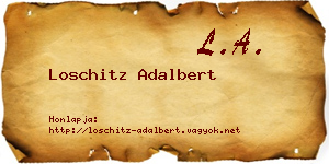 Loschitz Adalbert névjegykártya